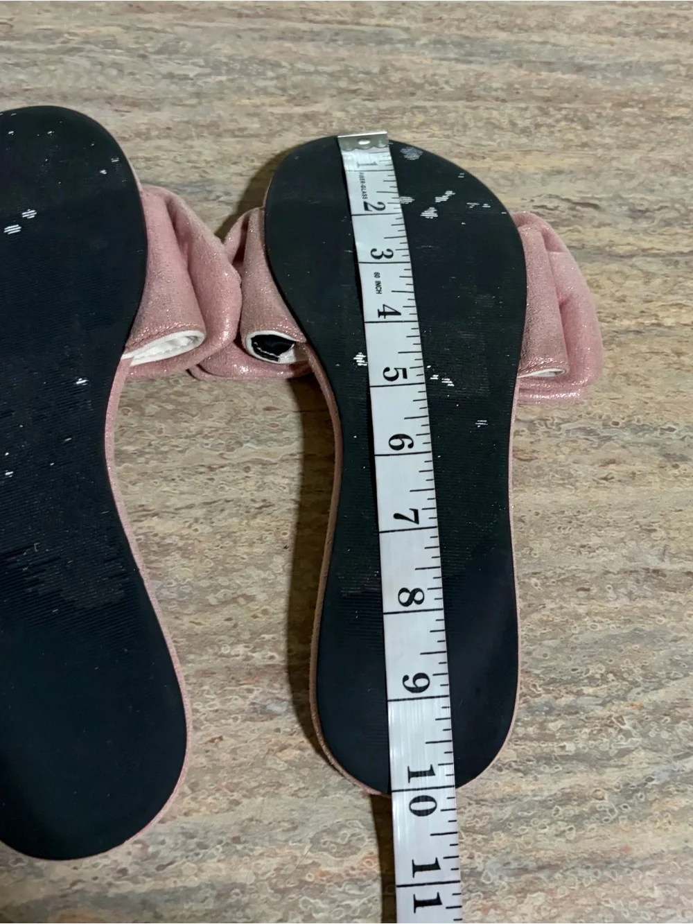 Victoria's Secret Pink Pearl Heart Bow Slide Sandals Size M